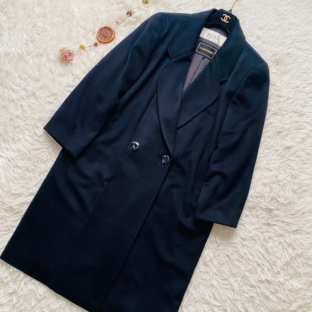 極美品 RIGEL 高級カシミヤ100% ダブル チェスターコート 極美品 RIGEL 高級カシミヤ100% ダブル チェスターコート