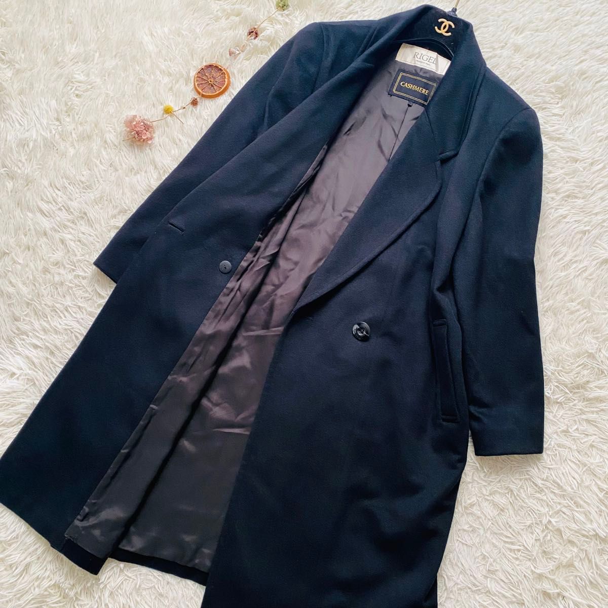 極美品 RIGEL 高級カシミヤ100% ダブル チェスターコート 極美品 RIGEL 高級カシミヤ100% ダブル チェスターコート