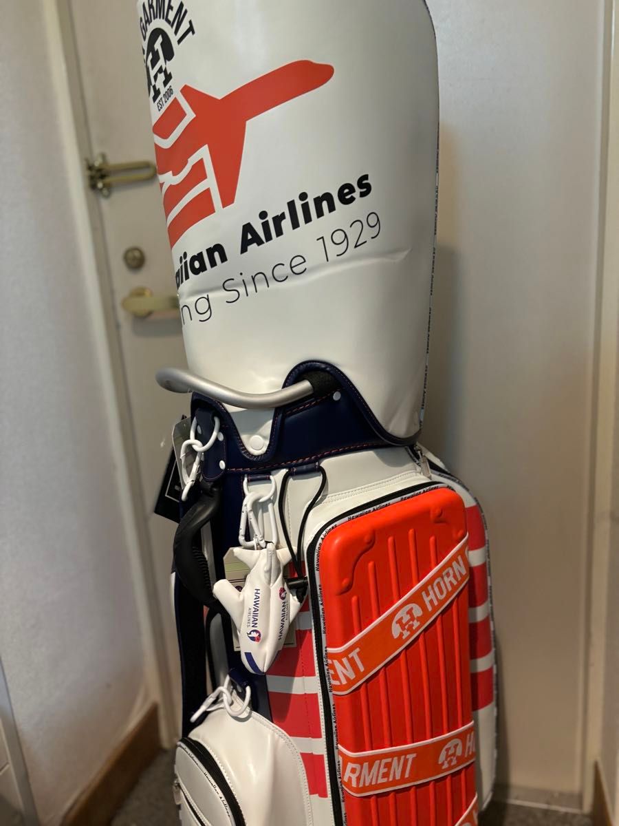 ホーンガーメントとハワイアン航空 コラボ キャディバッグ ホーンガーメントとハワイアン航空 コラボ キャディバッグ