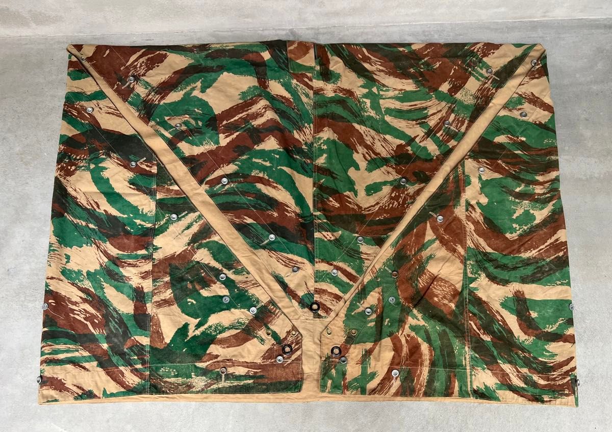 50s フランス軍 リザードカモ ポンチョテント ツェルトバーン 50s フランス軍 リザードカモ ポンチョテント ツェルトバーン
