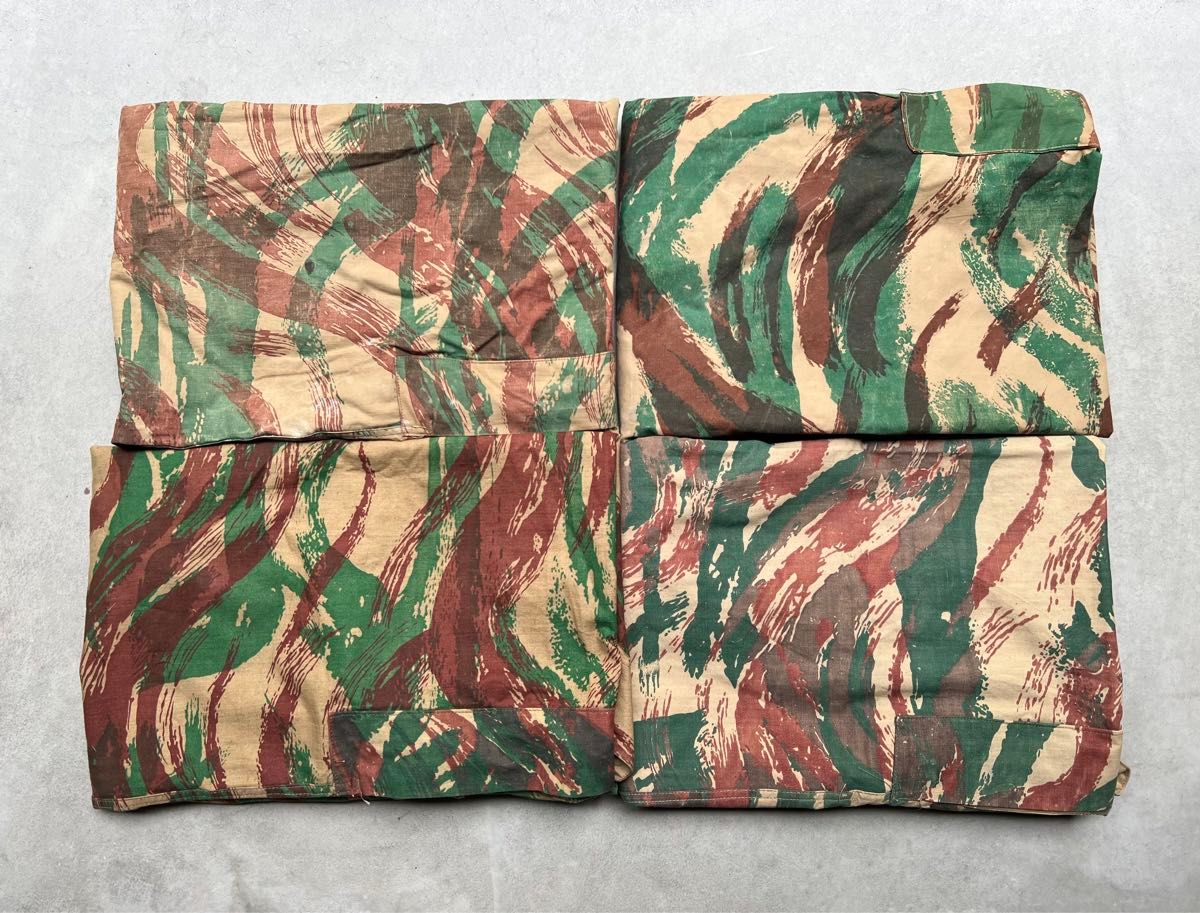 50s フランス軍 リザードカモ ポンチョテント ツェルトバーン 50s フランス軍 リザードカモ ポンチョテント ツェルトバーン