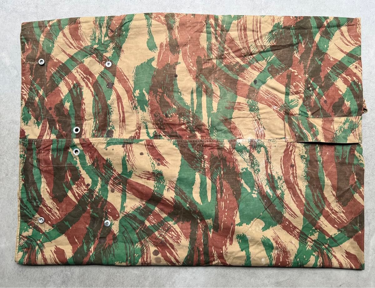 50s フランス軍 リザードカモ ポンチョテント ツェルトバーン 50s フランス軍 リザードカモ ポンチョテント ツェルトバーン