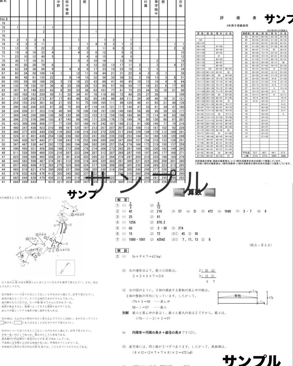 四谷大塚 志望校判定テスト 5年生 1月開催分 過去問・資料集フル 四谷大塚 志望校判定テスト 5年生 1月開催分 過去問・資料集フル