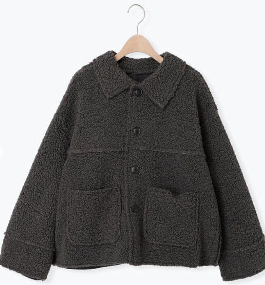 SM2サマンサモスモス リバーシブルボアブルゾン新品チャコール SM2サマンサモスモス リバーシブルボアブルゾン新品チャコール