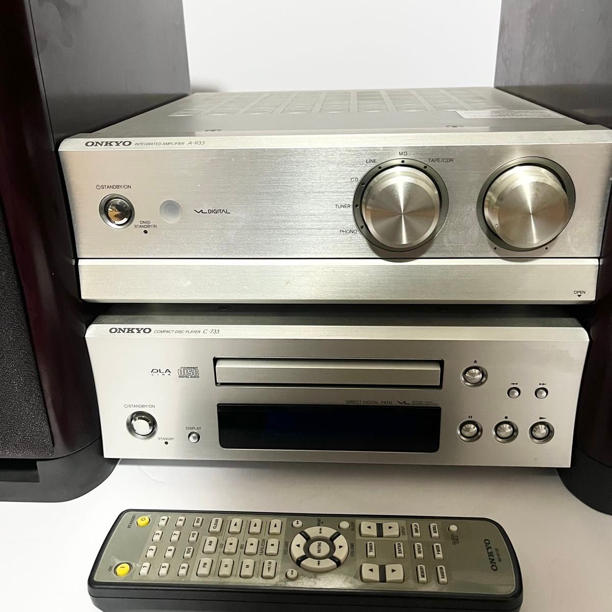 ONKYO INTEC 一式セット プリメインアンプ A-933 CDプレーヤー C ONKYO INTEC 一式セット プリメインアンプ A-933 CDプレーヤー C