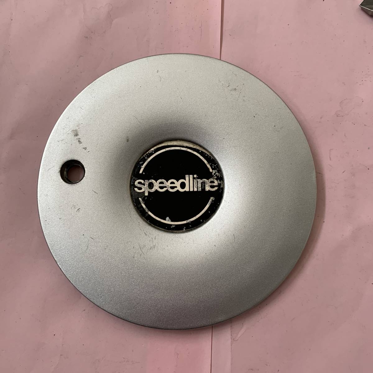 W328-3★希少★SPEEDLINE スピードライン アルミホイール用センターキャップ中古1枚★[品番]SPEEDLINE CM765★外径約146mm_画像1