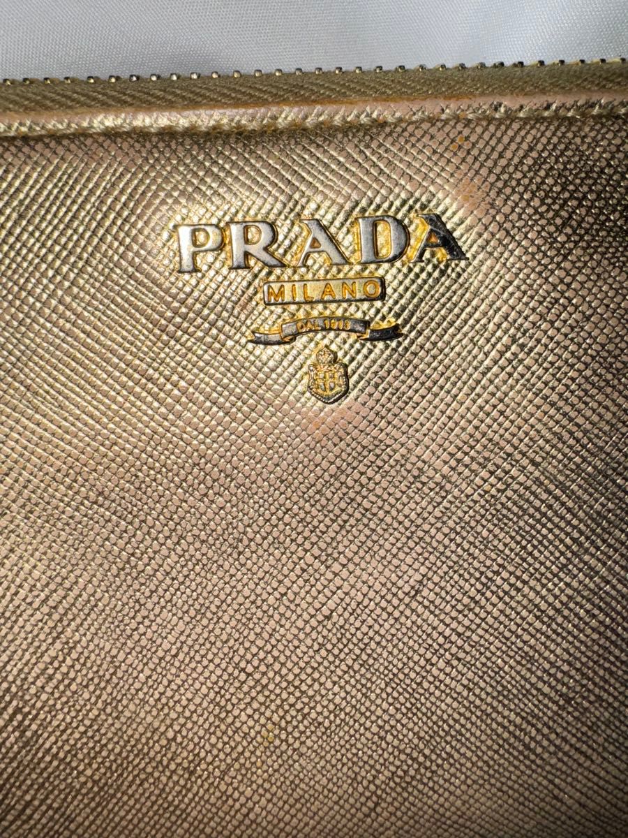確実本物】PRADA プラダ 長財布 ゴールド 金色 金運アップ 確実本物】PRADA プラダ 長財布 ゴールド 金色 金運アップ