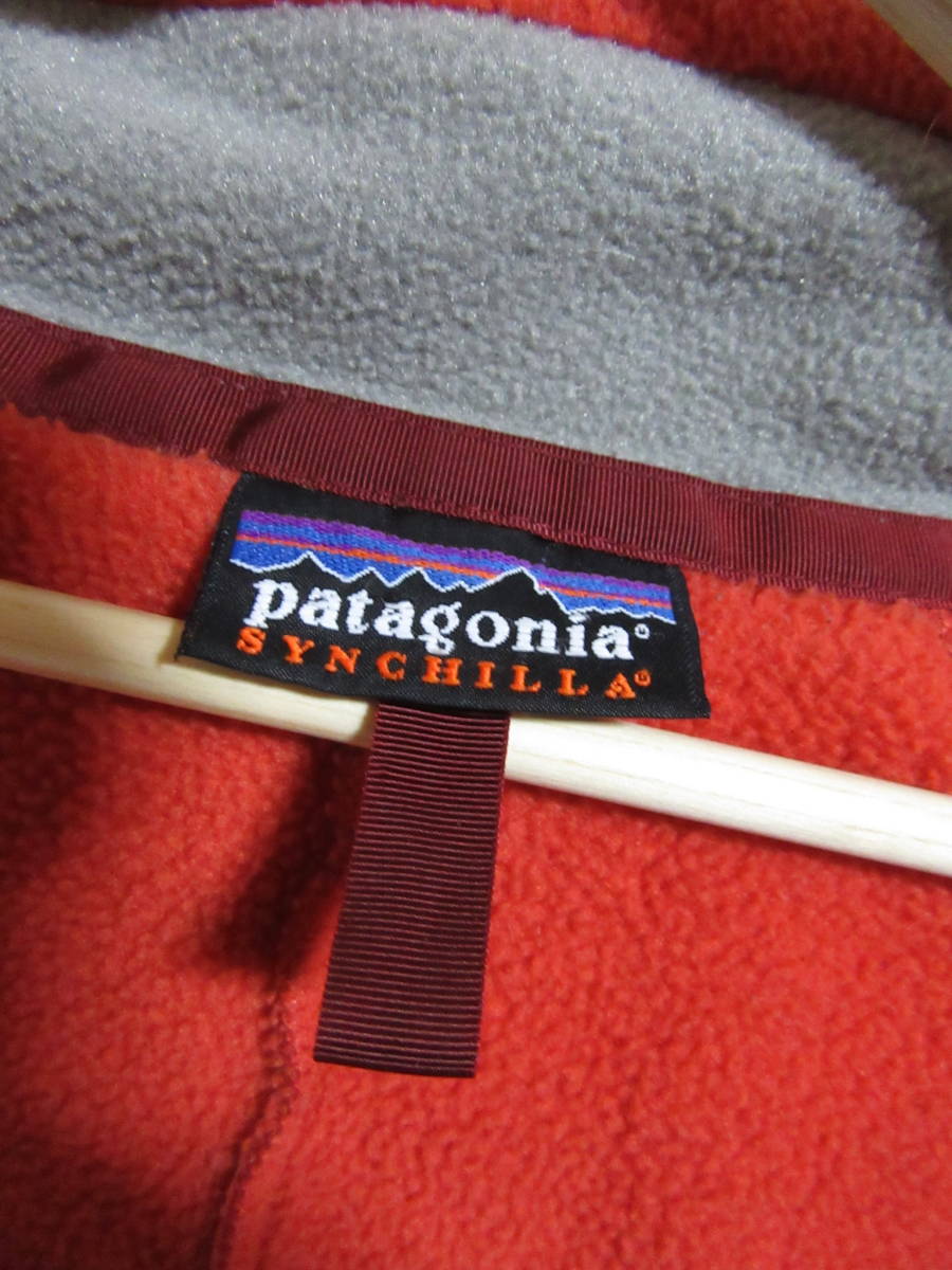 ☆☆送料無料☆Patagonia☆シンチラフリースベスト☆ダークオレンジ☆ML相当☆K9☆_画像5