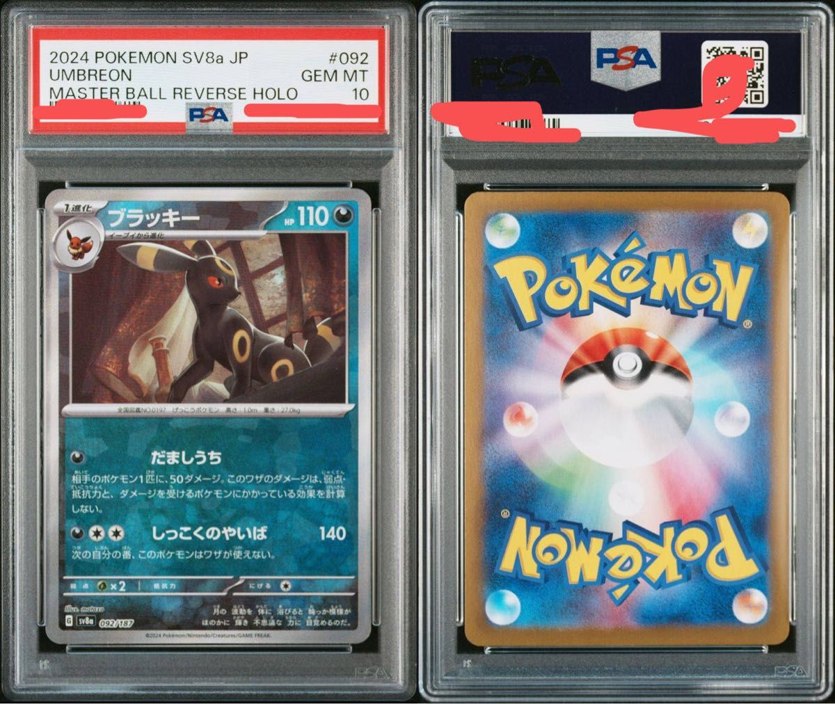 テラスタルフェス ブラッキー マスターボールPSA10 マスター テラスタルフェス ブラッキー マスターボールPSA10 マスター
