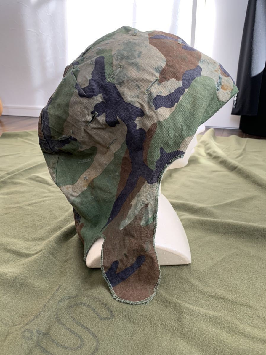 良質 米軍 実物 放出品 ウッドランド ヘルメット カバー サイズ USA