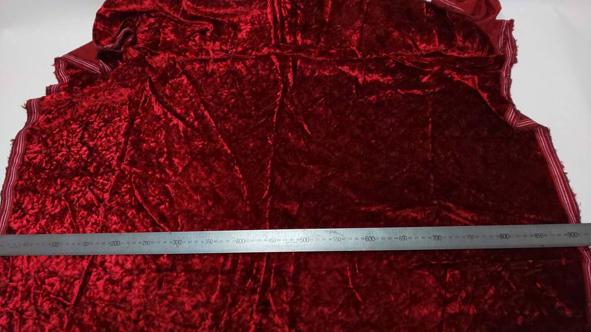 濃い赤・余り布・幅90cm・長さ115cm「おかあさんのお針箱」00200062