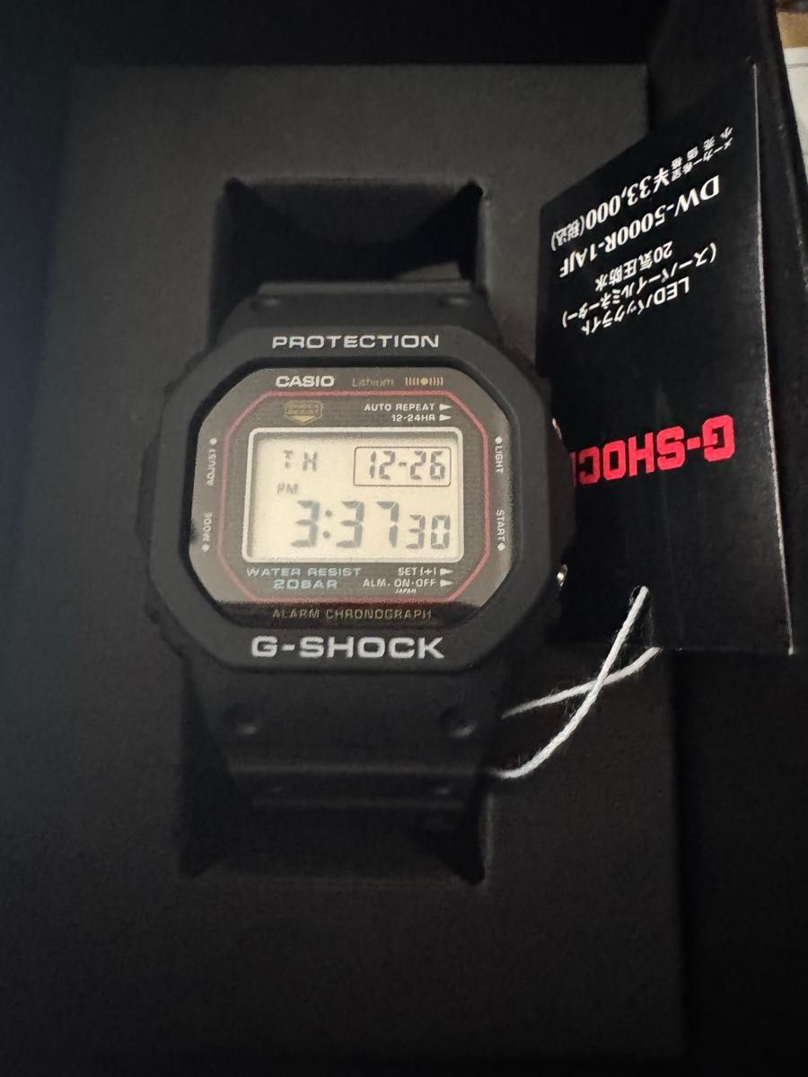 DW-5000R-1AJF CASIO G-SHOCK 初号機 復刻モデル タグ付き DW-5000R-1AJF CASIO G-SHOCK 初号機 復刻モデル タグ付き