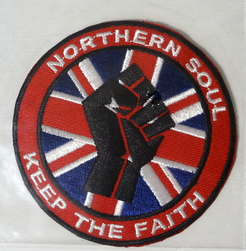 Northern Soul Keep The Faith 刺繍ワッペン パッチ ユニオンジャック/Tamla Motown/Twisted Wheel/Wigan Casino/Blackpool Mecca/Hacienda_画像1