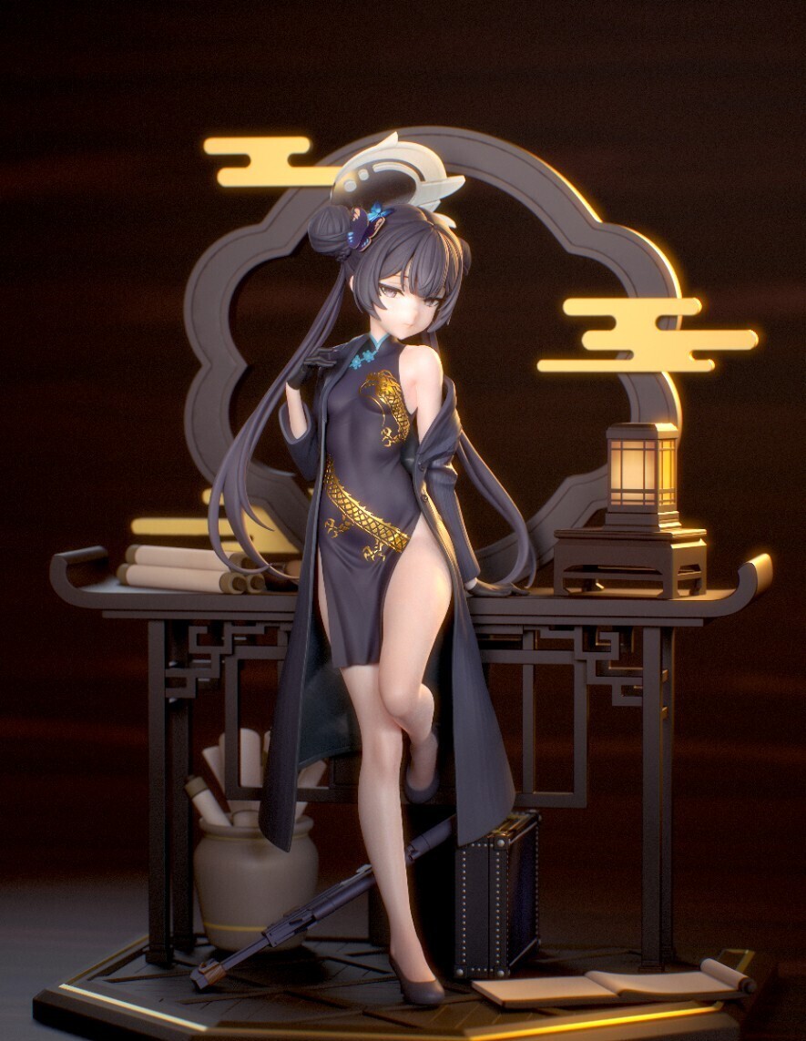 Echo Studio ブルーアーカイブ 竜華キサキ 未組立ガレージキット ブルーアーカイブ】 Echo Studio 竜華キサキ ガレージキット塗装