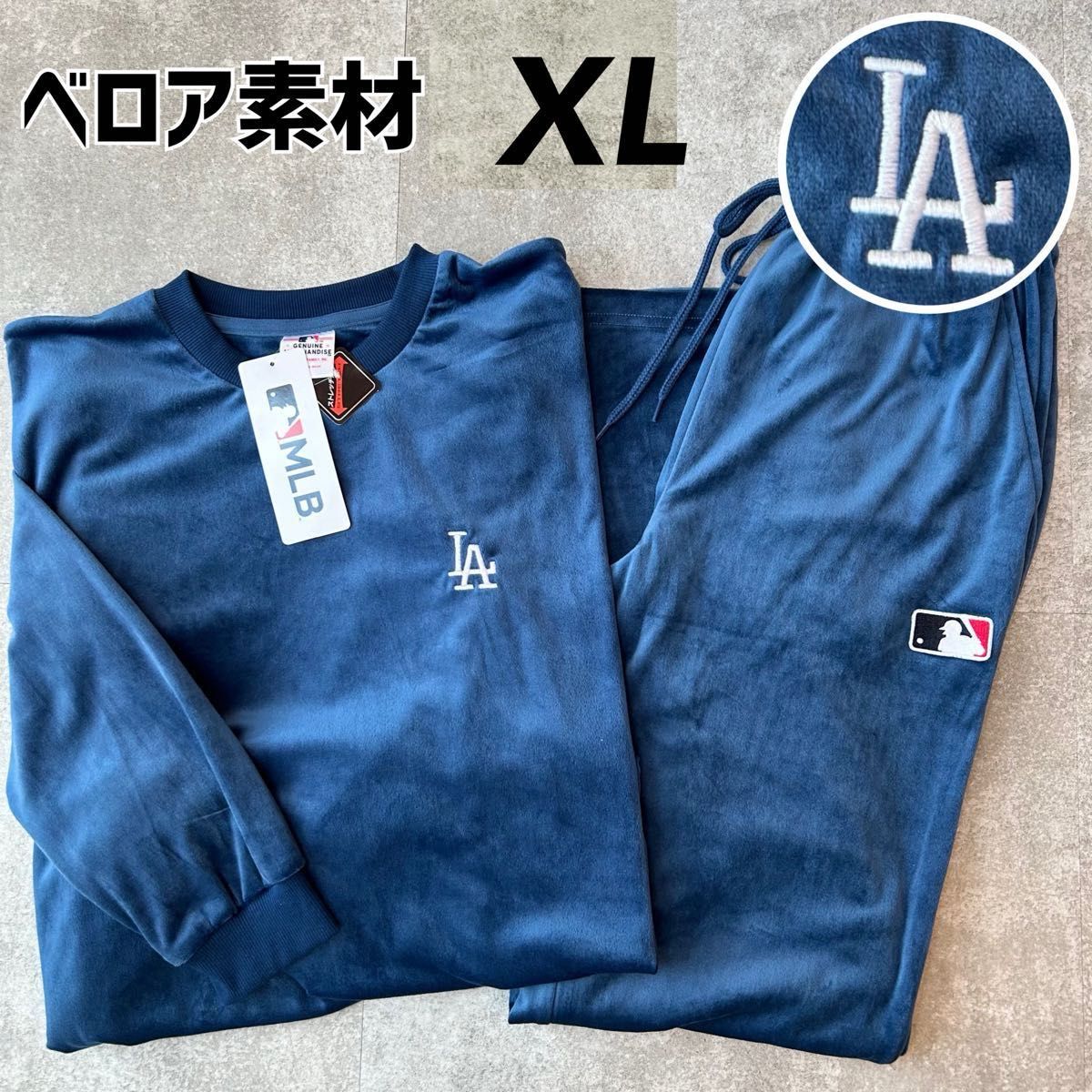XL】MLB ロサンゼルス・ドジャース ベロア&ストレッチ素材 XL】MLB ロサンゼルス・ドジャース ベロア&ストレッチ素材