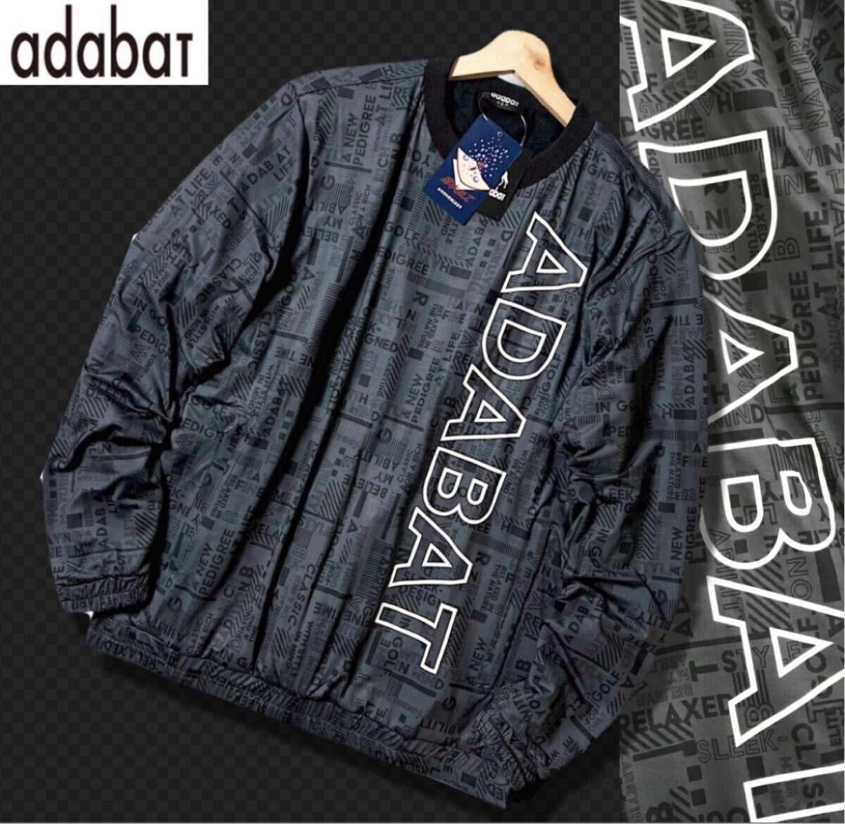 〓送料無料〓 新品【メンズM】ブラック 総柄 adabat アダバット ゴルフ スニードジャケット 総柄 定価22000円