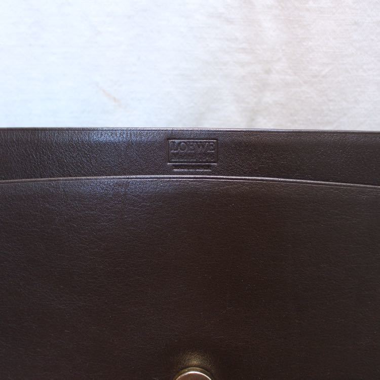 LOEWE METAL LOGO LEATHER CLUTCH BAG/ロエベメタルロゴレザークラッチバッグ_画像5