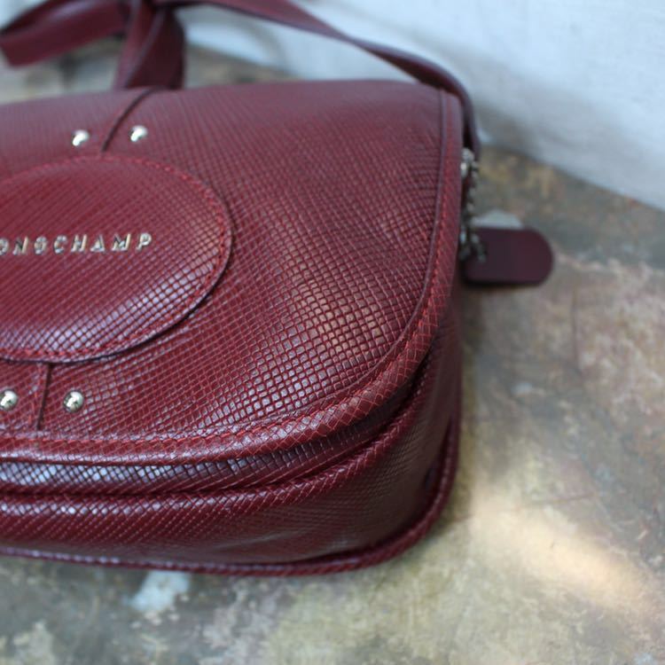 LONGCHAMP KUADORI LEATHER SHOULDER BAG MADE IN FRANCE/ロンシャンクアドリレザーショルダーバッグ