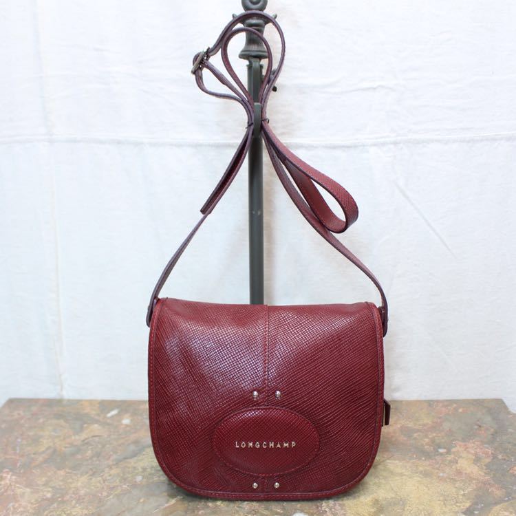 LONGCHAMP KUADORI LEATHER SHOULDER BAG MADE IN FRANCE/ロンシャンクアドリレザーショルダーバッグ