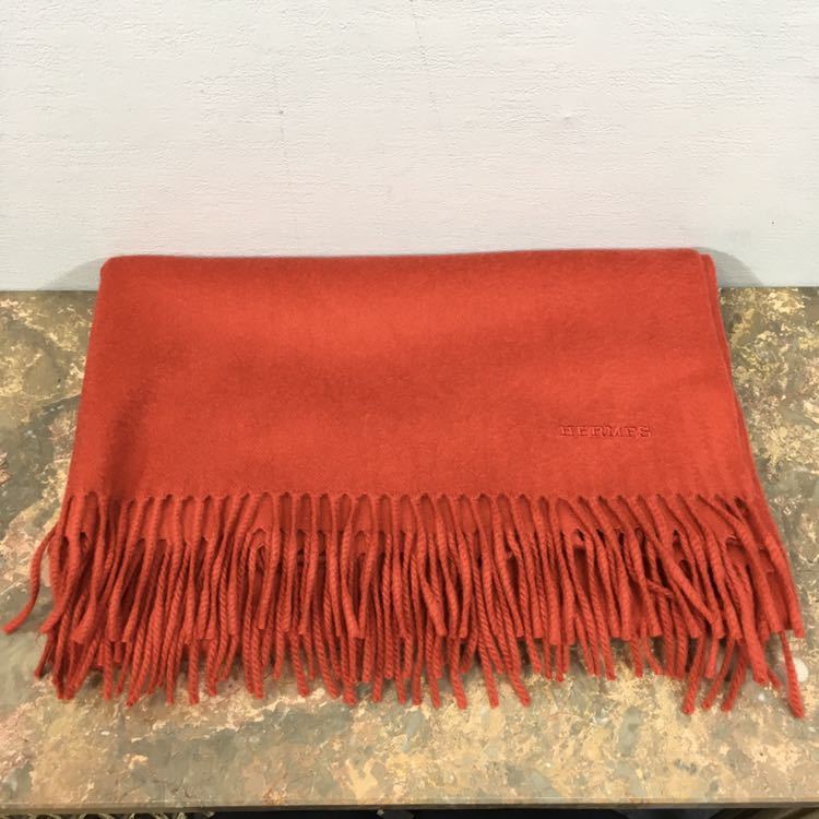 HERMES CASHMERE100% EXTRA LARGE SIZE SHAWL MADE IN SCOTLAND