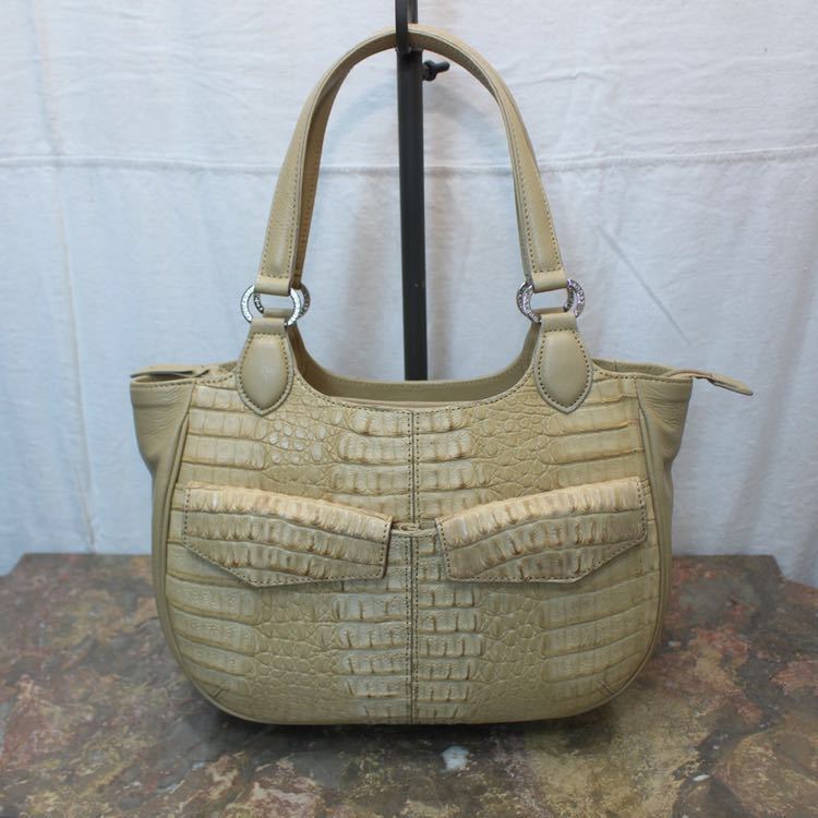 RODANIA CROCODILE LEATHER HAND BAG MADE IN VIETNAM/ロダニアクロコダイルレザーハンドバッグ_画像1