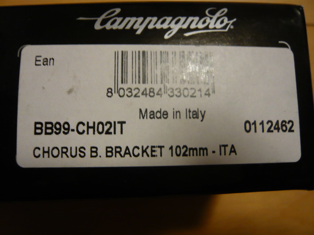 ★年末・年始限定★ Campagnolo カンパニョーロ Chorus コーラス ITA イタリアン 102mm BB99-CH02IT スクエアーテーパータイプ