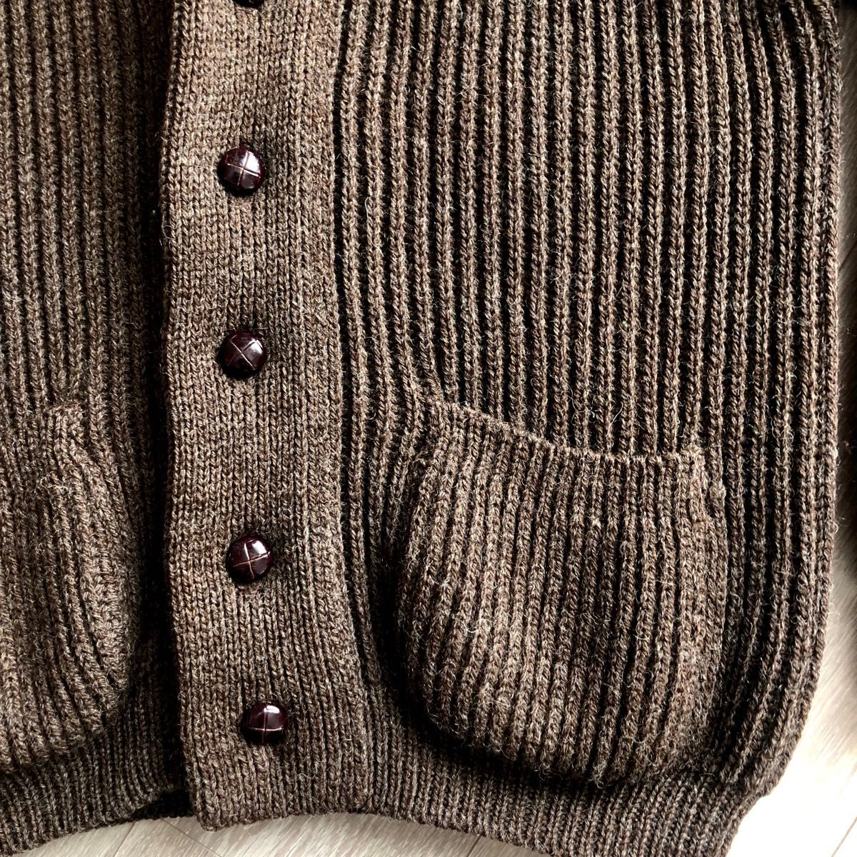 セール新品 英国製 BLACK SHEEP ショールカラー ニット カーディガン セール新品 英国製 BLACK SHEEP ショールカラー ニット カーディガン