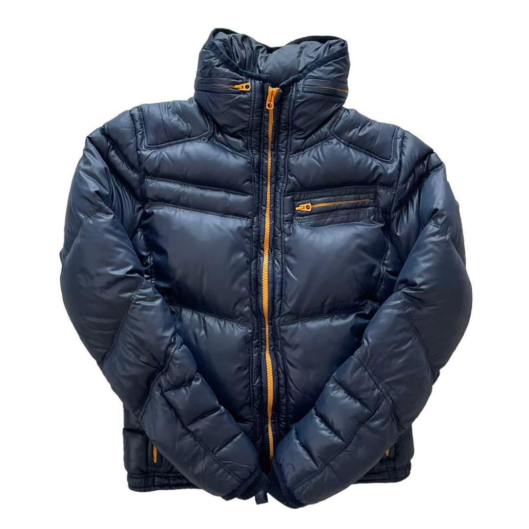 DIESEL ディーゼル ダウン アウター ジャケット フード収納 ネイビー DIESEL ディーゼル ダウン アウター ジャケット フード収納 ネイビー