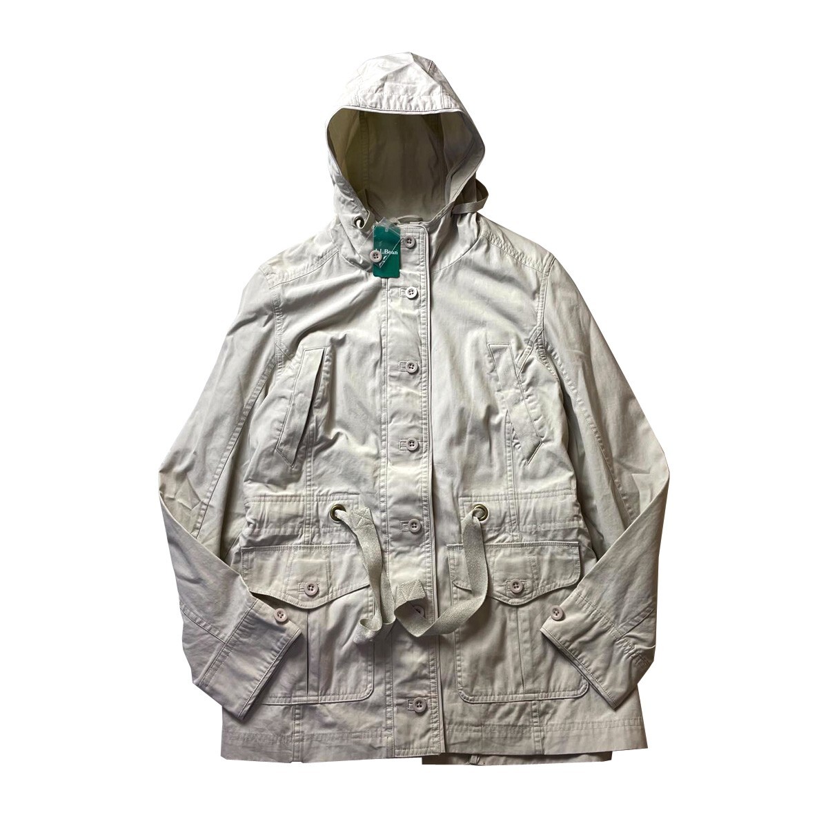 2024年 お歳暮・冬ギフト特集 タグ付き! 00s L.L.Bean エルエルビーン ヴィンテージ コットン マウンテンパーカー サンド ベージュ Mサイズ レディース 未使用 希少 女性用