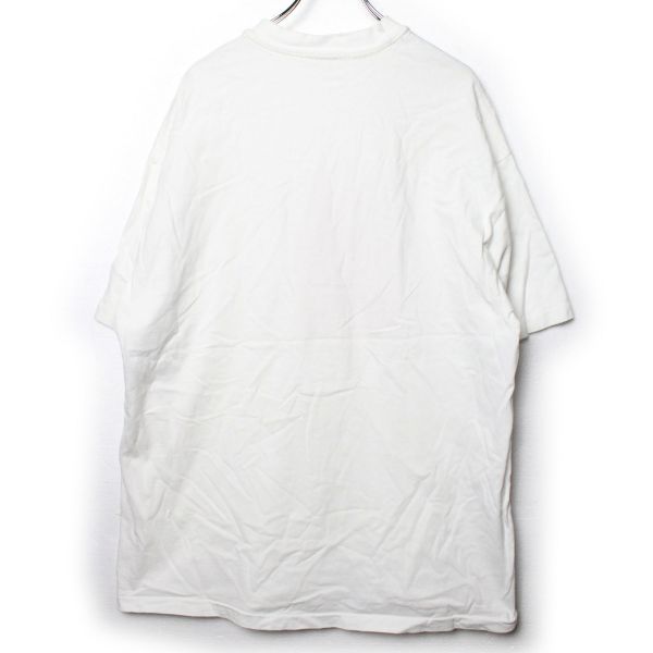90's USA製 Hanes ヘインズ STOP AIDS プリント 半袖Tシャツ 白 (XL) ストップエイズ 90年代 アメリカ製_画像3