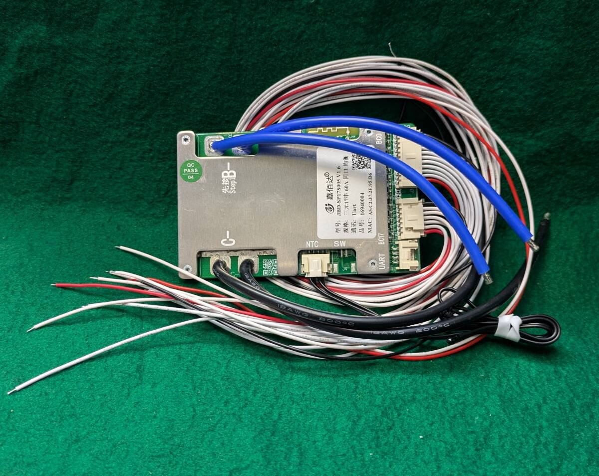 リチュウム電池用BMS10セル~17セル電流60Aピーク180Aリーフ用バッテリーにも使用可能スマホでモニター全国一律ゆうメール215円