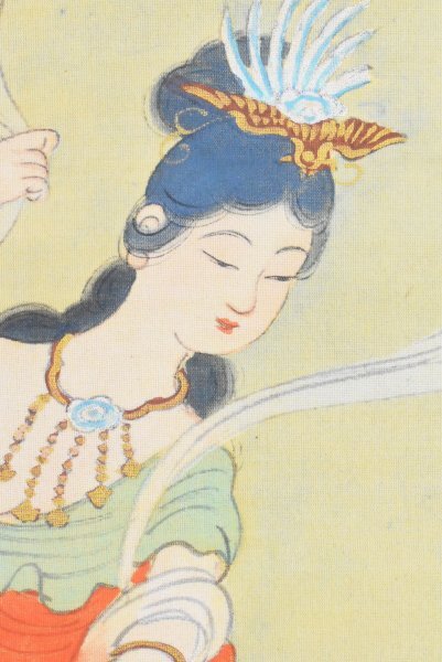 真作/養父清直/耶生/雪中南天鴬図/花鳥/桐共箱付/布袋屋掛軸A-321 Yahoo!オークション - K4699 真作 中山秋湖「羽衣」絹本 共箱