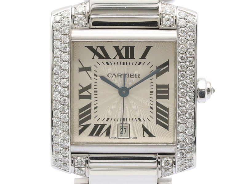 カルティエ Cartier 】 腕時計 2366 タンクフランセーズ LM K18WG 自動