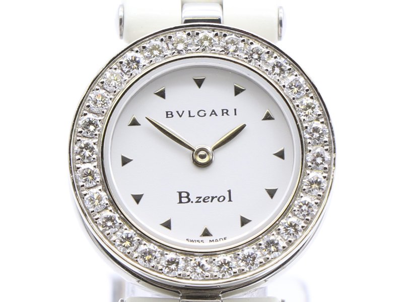 ブルガリ BVLGARI 】BZ22S ビーゼロワン 純正ダイヤベゼル SS/革