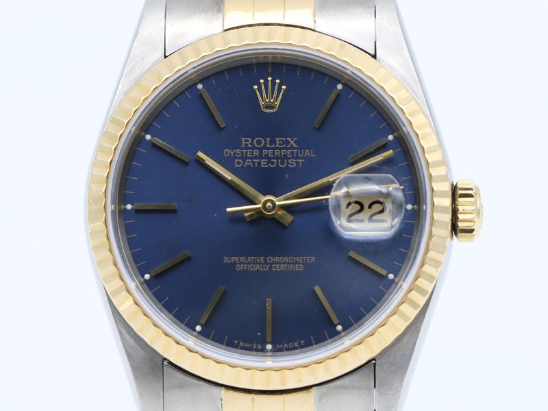 ロレックス ROLEX 】 腕時計 16233 デイトジャスト S番 35mm K18YG/SS