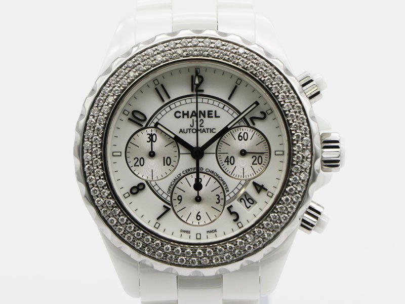 【楽ギフ_のし宛書】 シャネル アフターダイヤベゼル H1007 クロノ J12 】 CHANEL J12