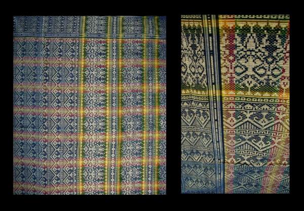 インドネシア・スンバワ島ビマの豪華ソンケット（縫取織り）カニ_画像2