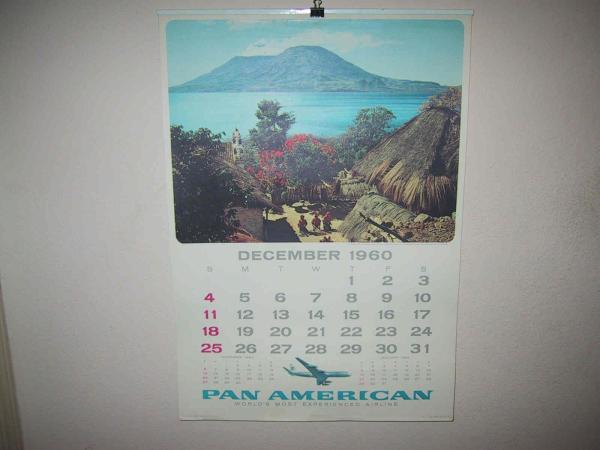 1961年パンナム（PAN AM）米国パンアメリカン航空発行カレンダー_画像1