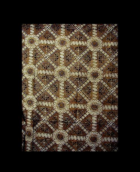 インドネシア・ジャワの60年バティック古布（A-8-5幾何学パッチ-