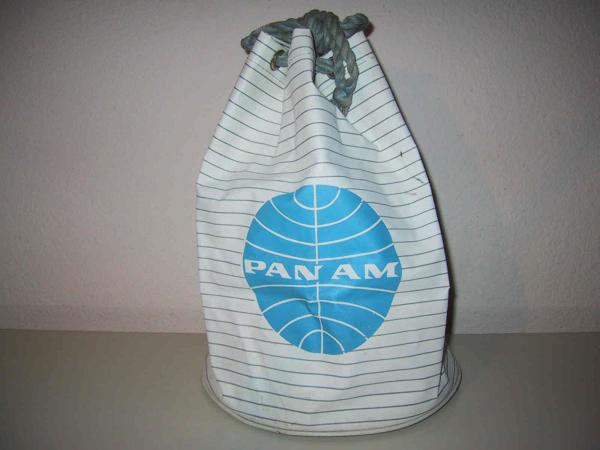 1960年代 中古パンナムバッグ(PanAm)ホワイト(ビーチバッグ)#104