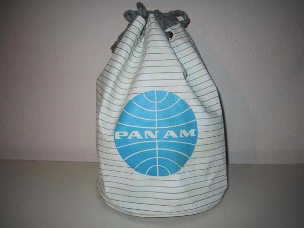 1960年代 中古パンナムバッグ(PanAm)ホワイト(ビーチバッグ)#104