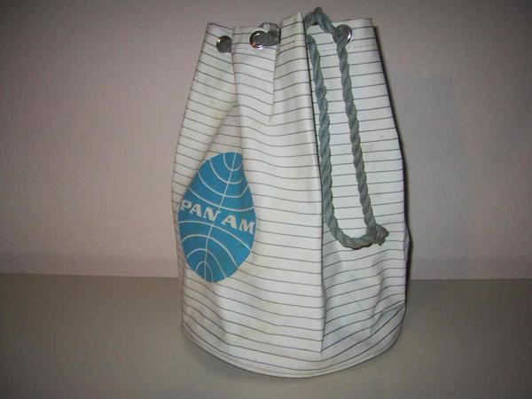 1960年代 中古パンナムバッグ(PanAm)ホワイト(ビーチバッグ)#104