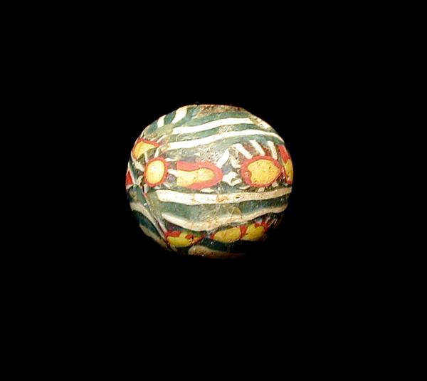 インドネシア・東部ジャワの骨董トンボ玉（バーレル型・環状＆モ_画像2