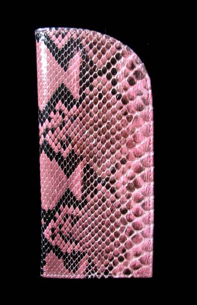  Indonesia * python leather. glasses case ( pink B)