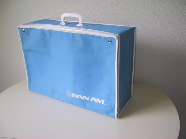 1970年代 中古 パンナムバッグ（Pan Am）折りたたみ式バッグ#200_画像1