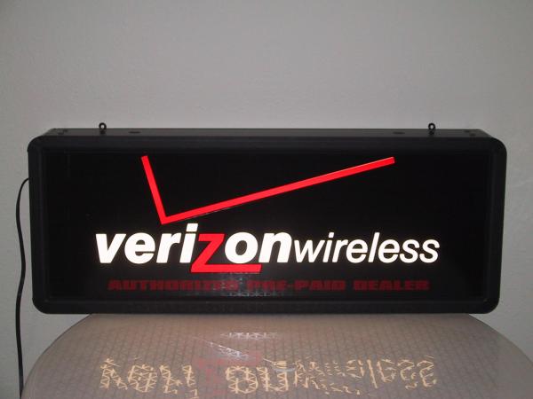 宅配便配送 Yahoo!オークション - 非売品 米国 携帯電話 VERIZON WIRELESS 看板