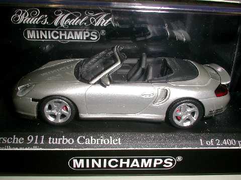 PMA 1/43 Porsche ポルシェ911ターボ カブリオレ 2003 (シルバー)_画像1