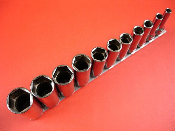即落◎スナップオン*3/8”-6Pディープソケットセット(インチ)