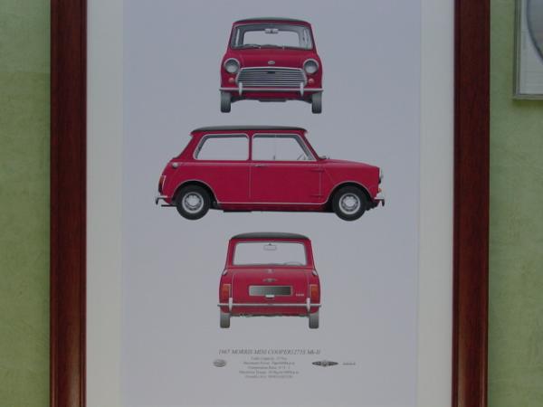 ◆1967モーリスミニクーパー1275SMk2◆イラスト額25◆MINI◆_画像2