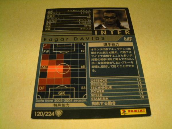 *絶版*[WCCF 04-05 120]黒[エドガー?ダビッツ]★ダヴィッツ
